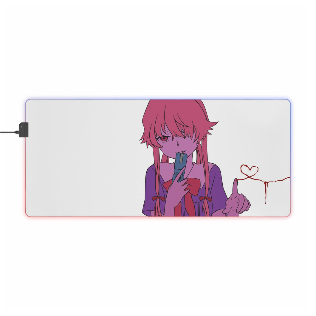 Tapis de souris LED RVB Mirai Nikki Yuno Gasai (tapis de bureau)