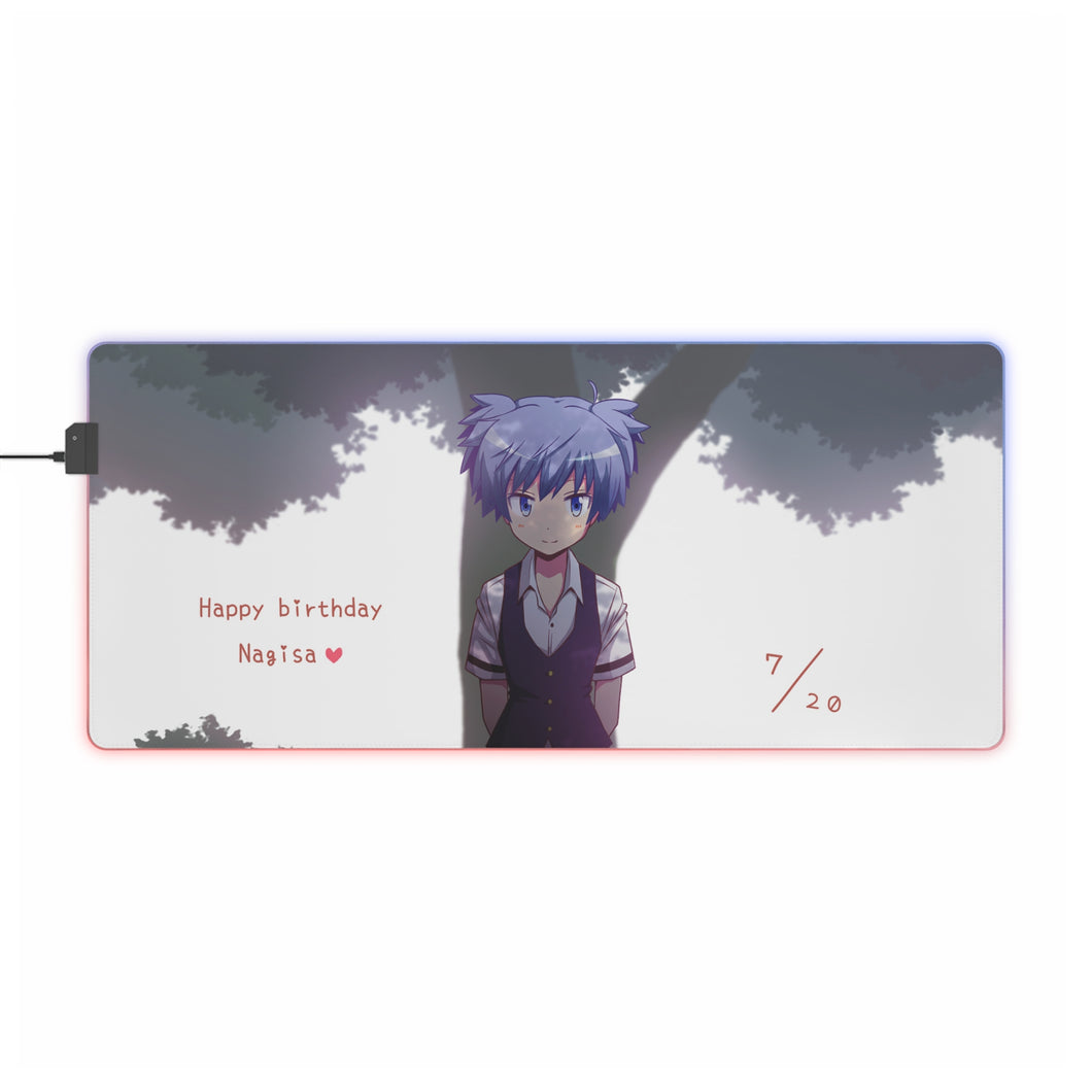 Tapis de souris LED RVB Assassination Classroom Nagisa Shiota (tapis de bureau)