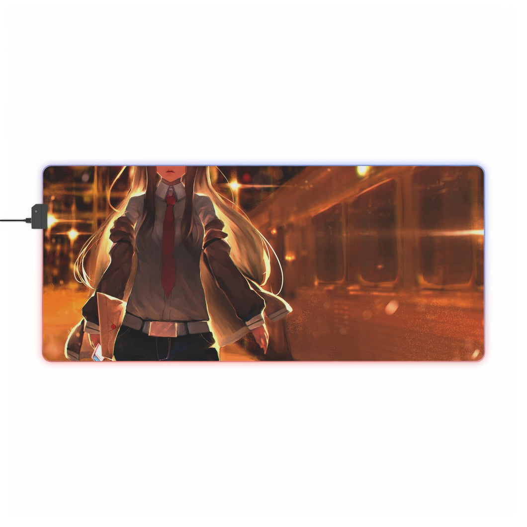 Tapis de souris LED RVB Makise Kurisu (tapis de bureau)