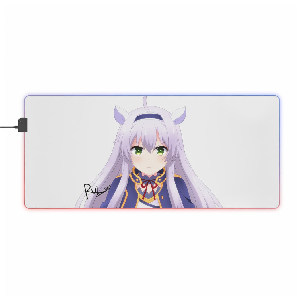 Rokudenashi Majutsu Koushi To Akashic Records Sixtine Fibel RGB LED Tapis de souris (Tapis de bureau)