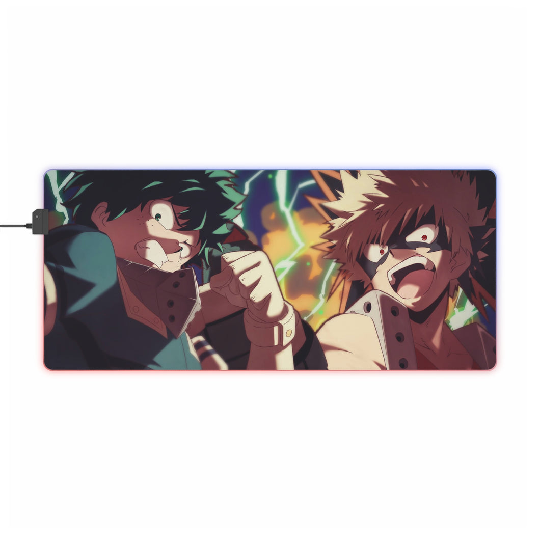 My Hero Academia Izuku Midoriya, Katsuki Bakugou RGB LED Mouse Pad (Desk Mat)