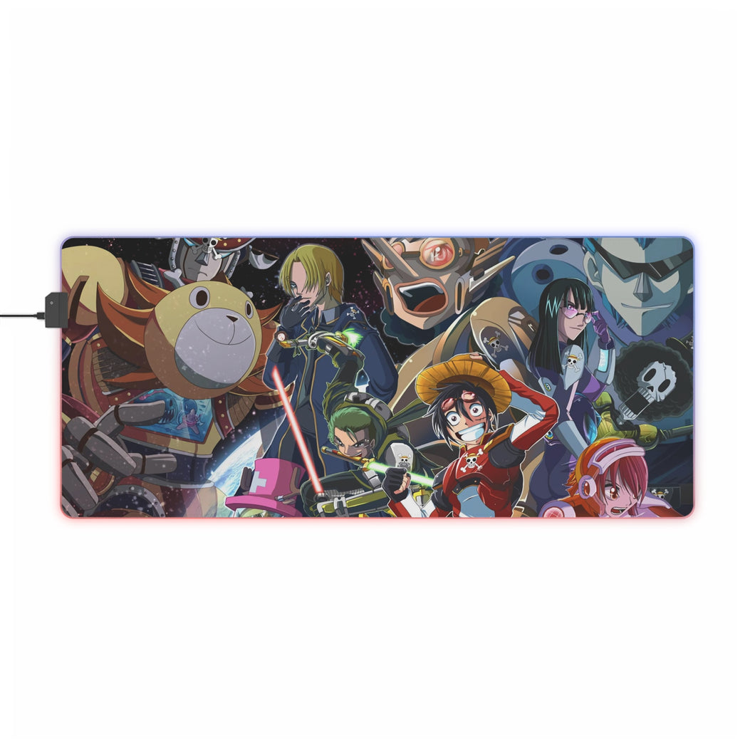 One Piece Monkey D. Luffy, Roronoa Zoro, Sanji, Nico Robin, Tony Tony Chopper RGB LED Mouse Pad (Desk Mat)