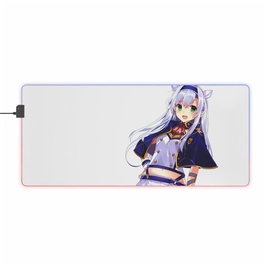 Rokudenashi Majutsu Koushi To Akashic Records Sixtine Fibel RGB LED Tapis de souris (Tapis de bureau)