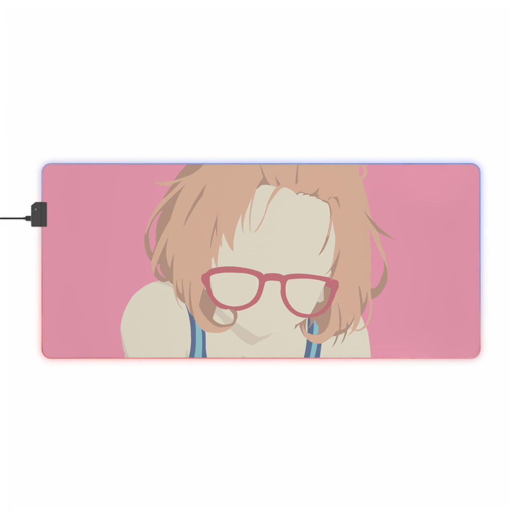 mirai kuriyama kyoukai no kanata minimalist v2 RGB LED Mouse Pad (Desk Mat)