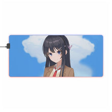 Charger l&#39;image dans la galerie, Tapis de souris LED RGB Rascal Does Not Dream Of Bunny Girl Senpai (tapis de bureau)
