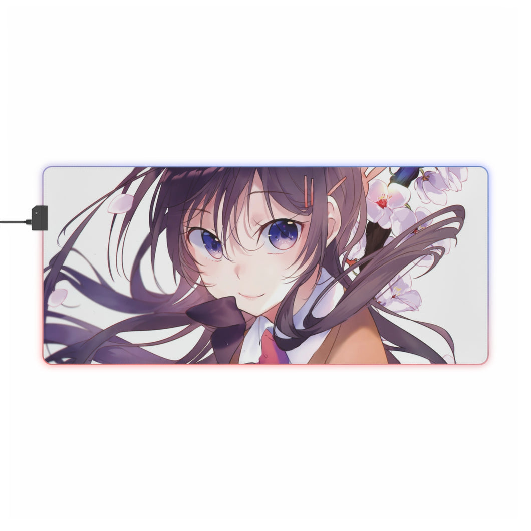 Tapis de souris LED RGB Rascal Does Not Dream Of Bunny Girl Senpai (tapis de bureau)