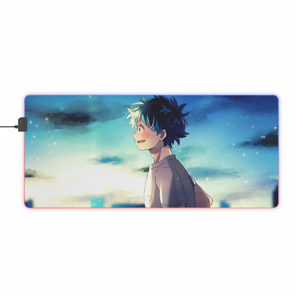 Tapis de souris LED RVB My Hero Academia Izuku Midoriya (tapis de bureau)