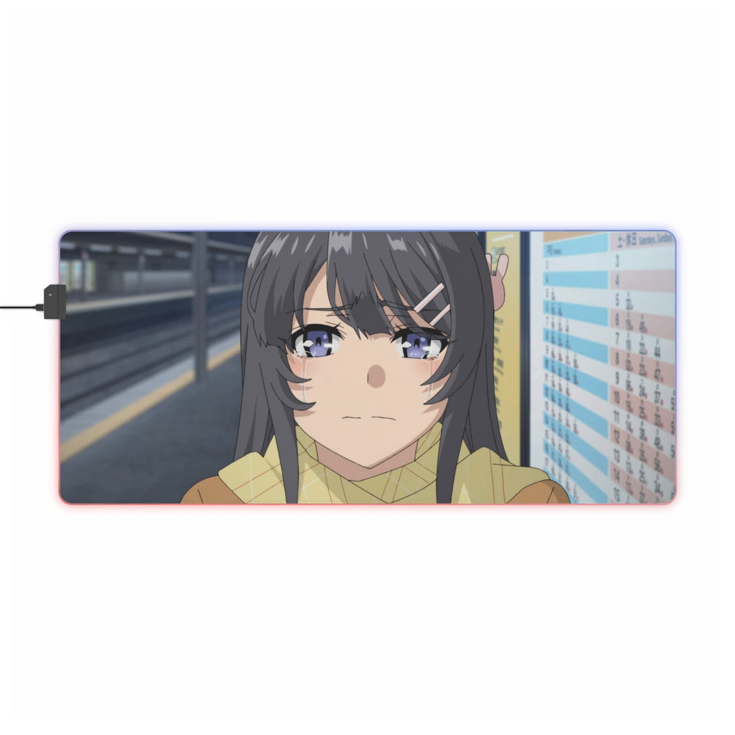 Tapis de souris LED RVB Mai Sakurajima (tapis de bureau)