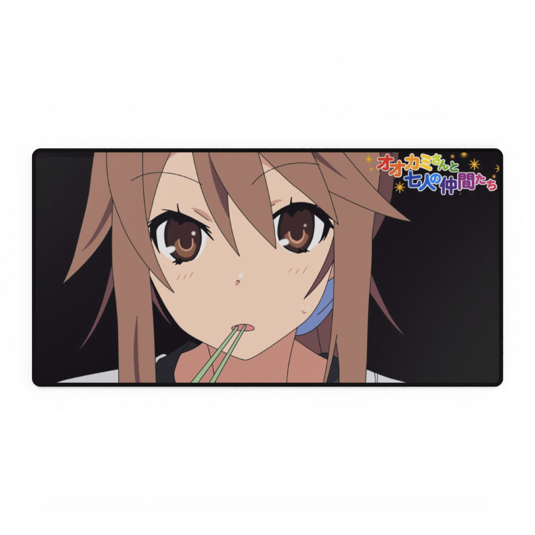 Anime Ookami-san to Shichinin no Nakama-tachi Mouse Pad (Desk Mat)