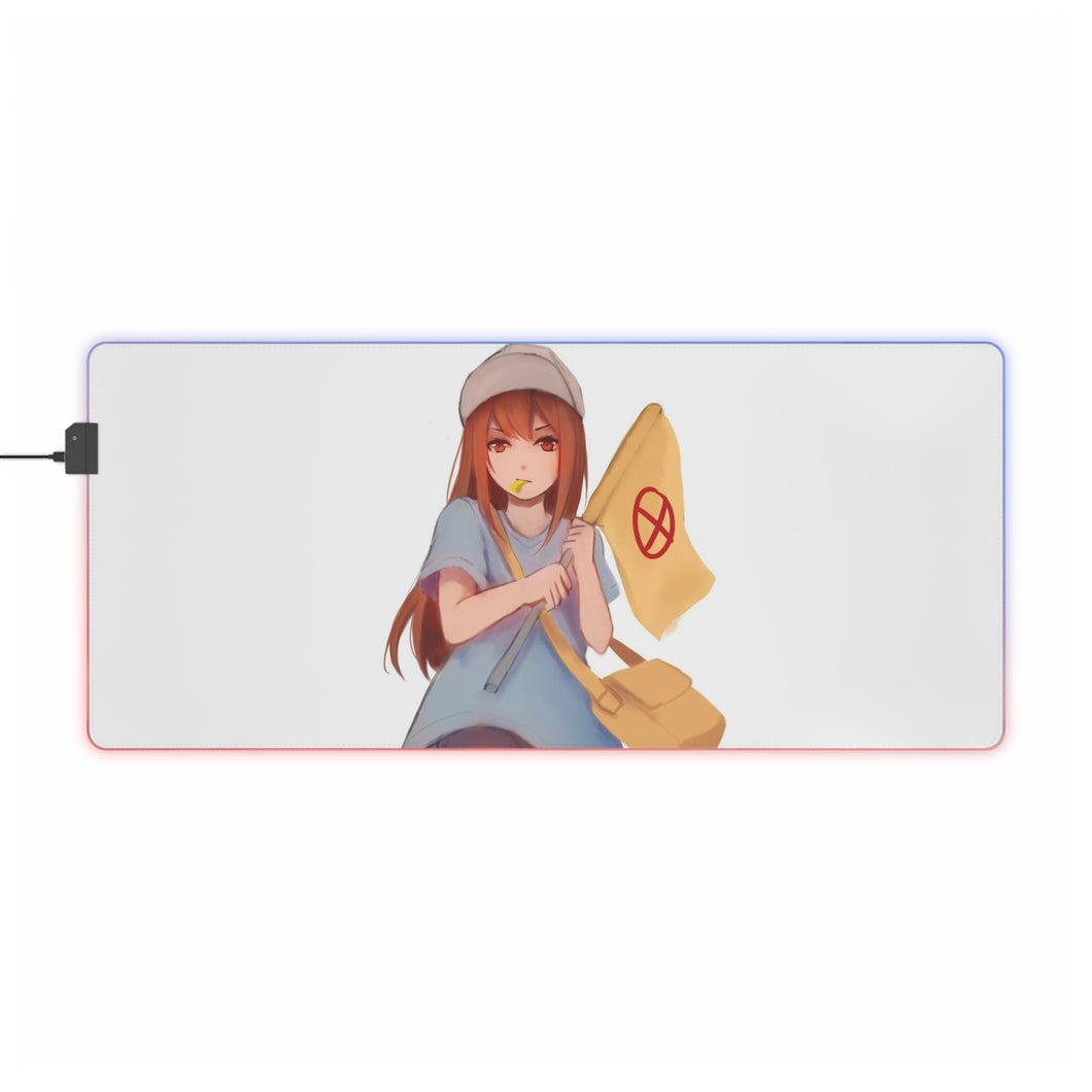 Tapis de souris LED RGB Anime Girl (tapis de bureau)