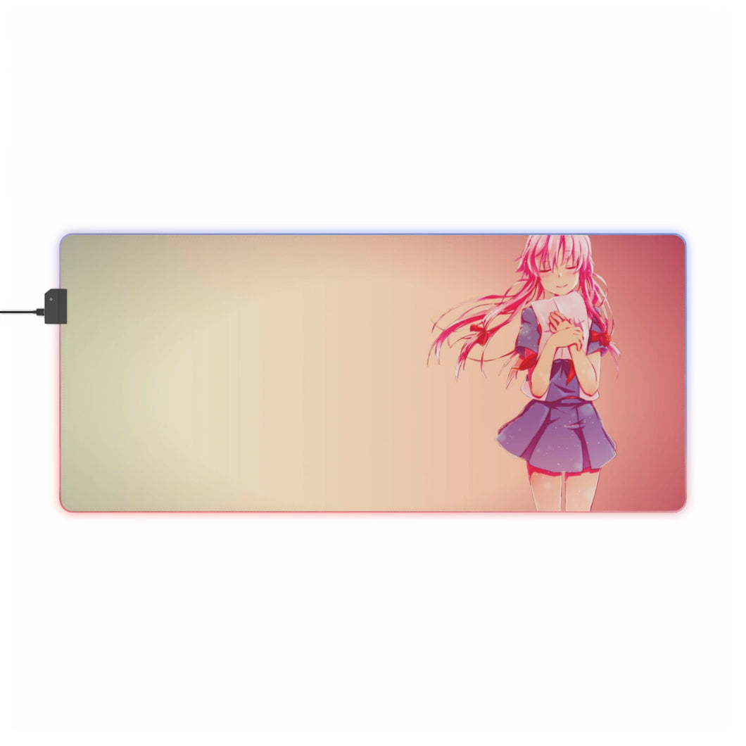 Tapis de souris LED RVB Mirai Nikki Yuno Gasai (tapis de bureau)