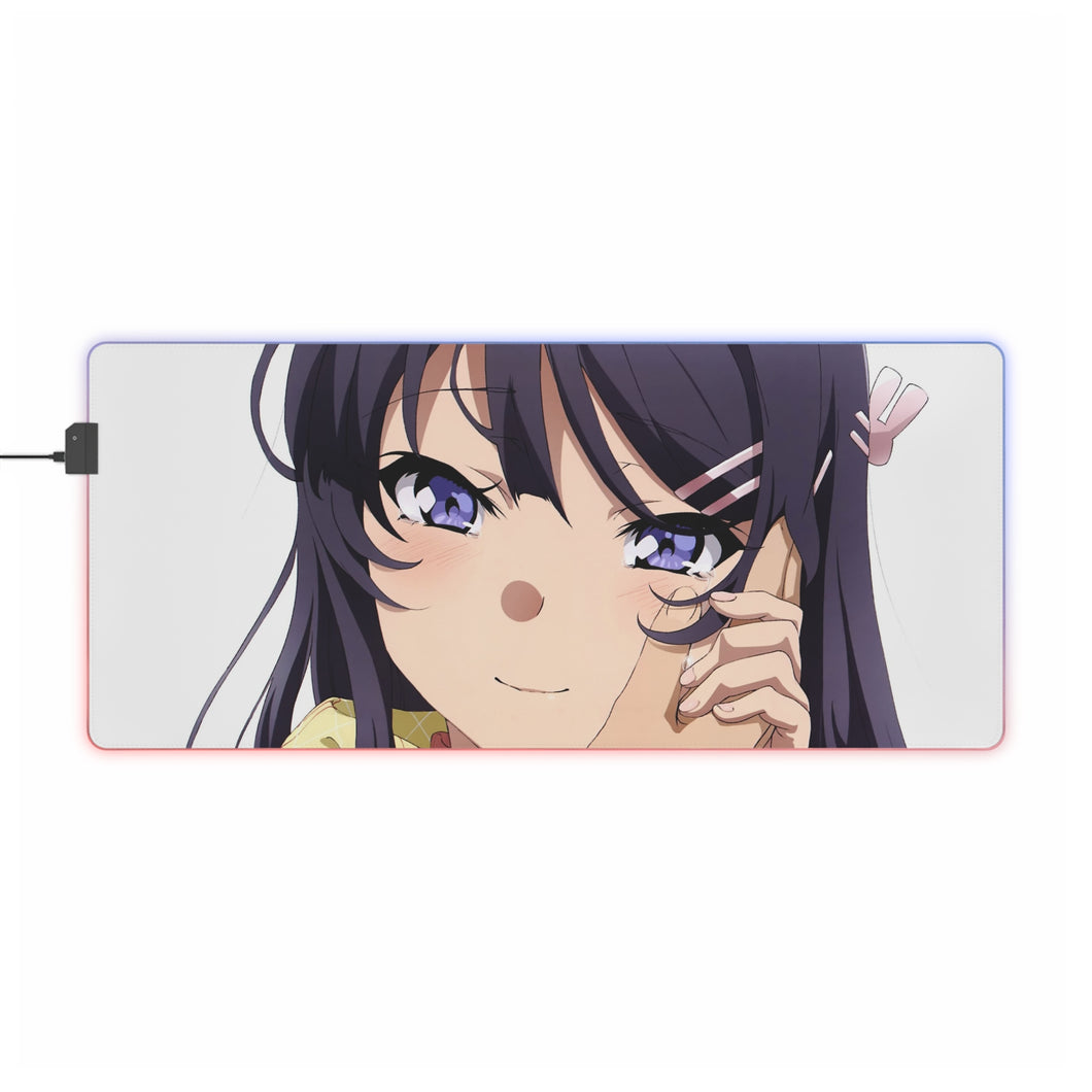 Tapis de souris LED RGB Rascal Does Not Dream Of Bunny Girl Senpai (tapis de bureau)