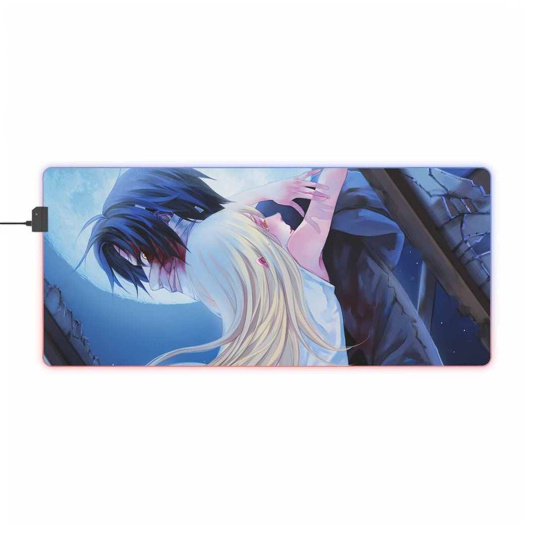 Tapis de souris LED RVB Angels Of Death Rachel Gardner (tapis de bureau)