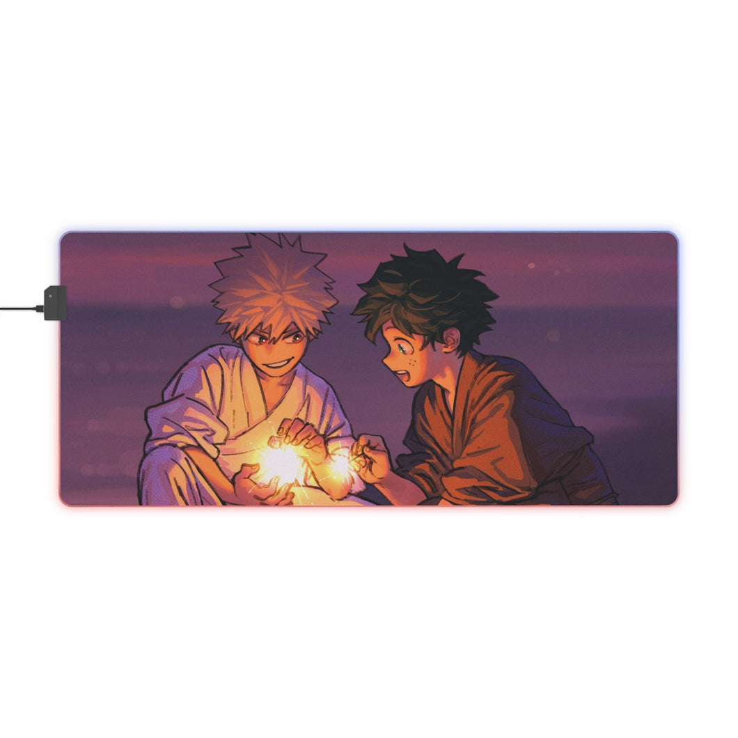 My Hero Academia Izuku Midoriya, Katsuki Bakugou RGB LED Mouse Pad (Desk Mat)