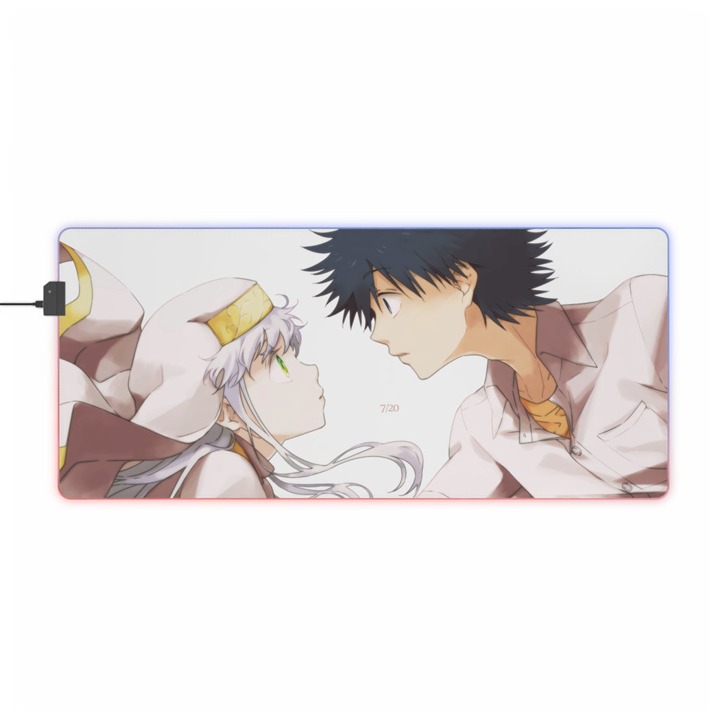 A Certain Magical Index Kamijou Touma, Index Librorum Prohibitorum RGB LED Mouse Pad (Desk Mat)