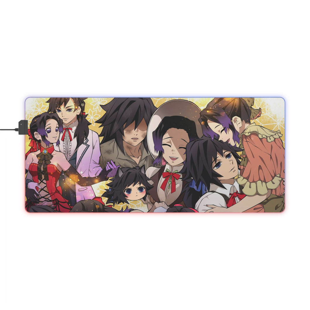 Tapis de souris LED RGB Demon Slayer : Kimetsu No Yaiba (tapis de bureau)