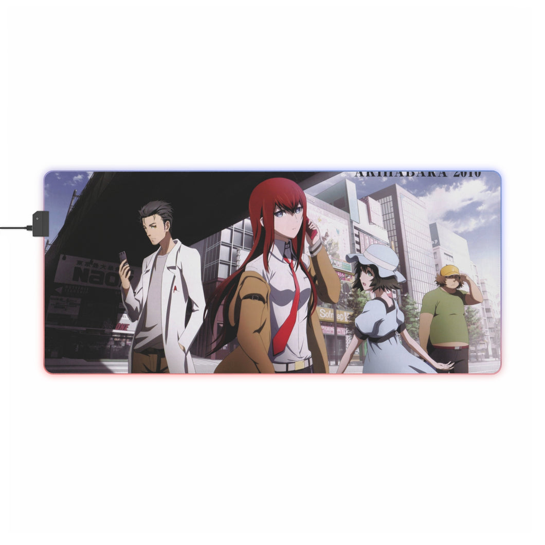 Steins;Gate Kurisu Makise, Mayuri Shiina, Itaru Hashida RGB LED Mouse Pad (alfombra de escritorio)