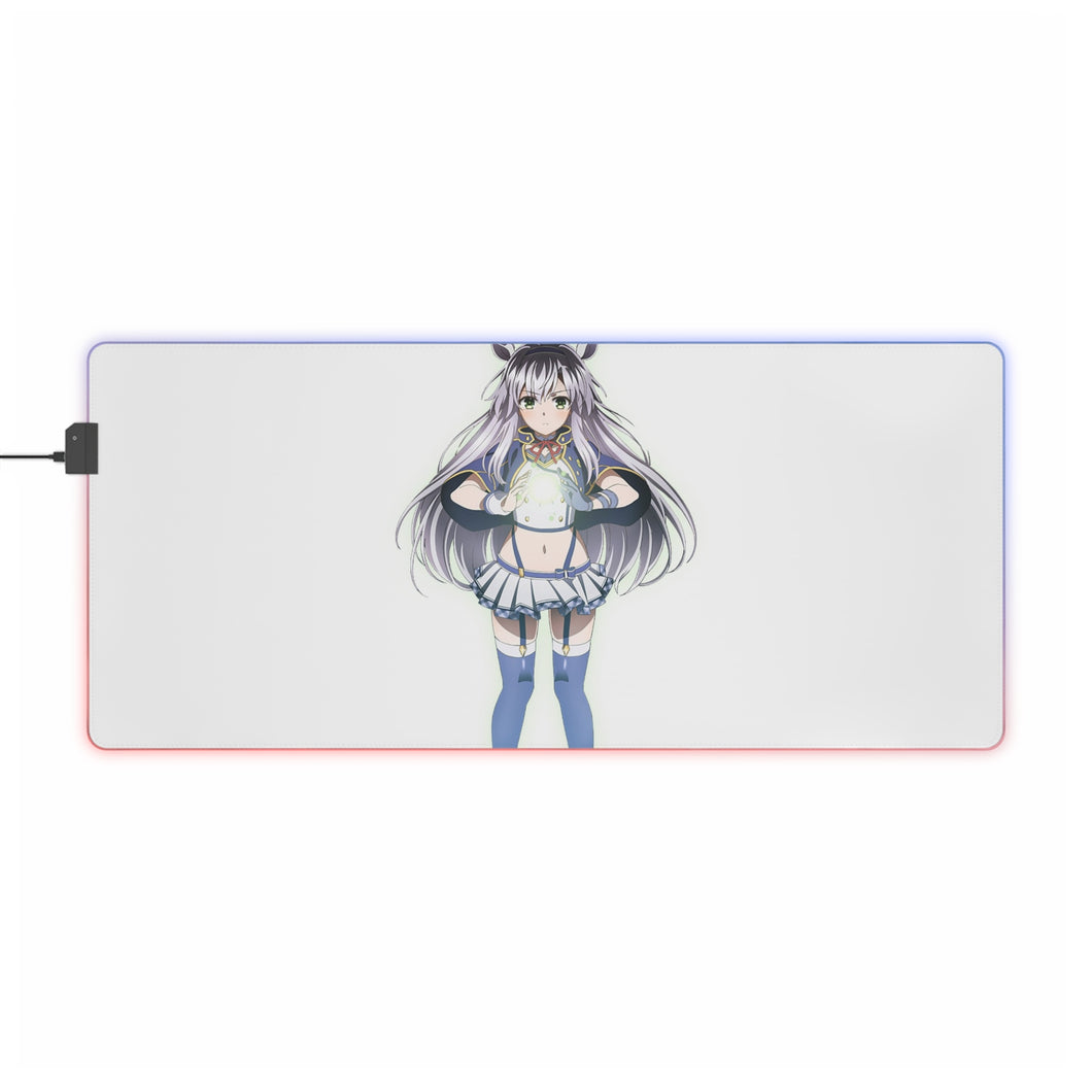 Rokudenashi Majutsu Koushi To Akashic Records Sixtine Fibel RGB LED Tapis de souris (Tapis de bureau)