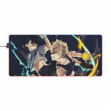 Cargar imagen en el visor de la galería, Alfombrilla de ratón RGB LED (alfombrilla de escritorio) de My Hero Academia Izuku Midoriya y Katsuki Bakugou
