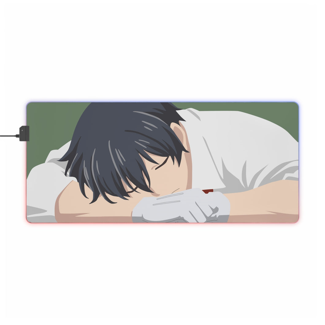 Rokudenashi Majutsu Koushi To Akashic Records Glenn Radars Tapis de souris LED RVB (tapis de bureau)