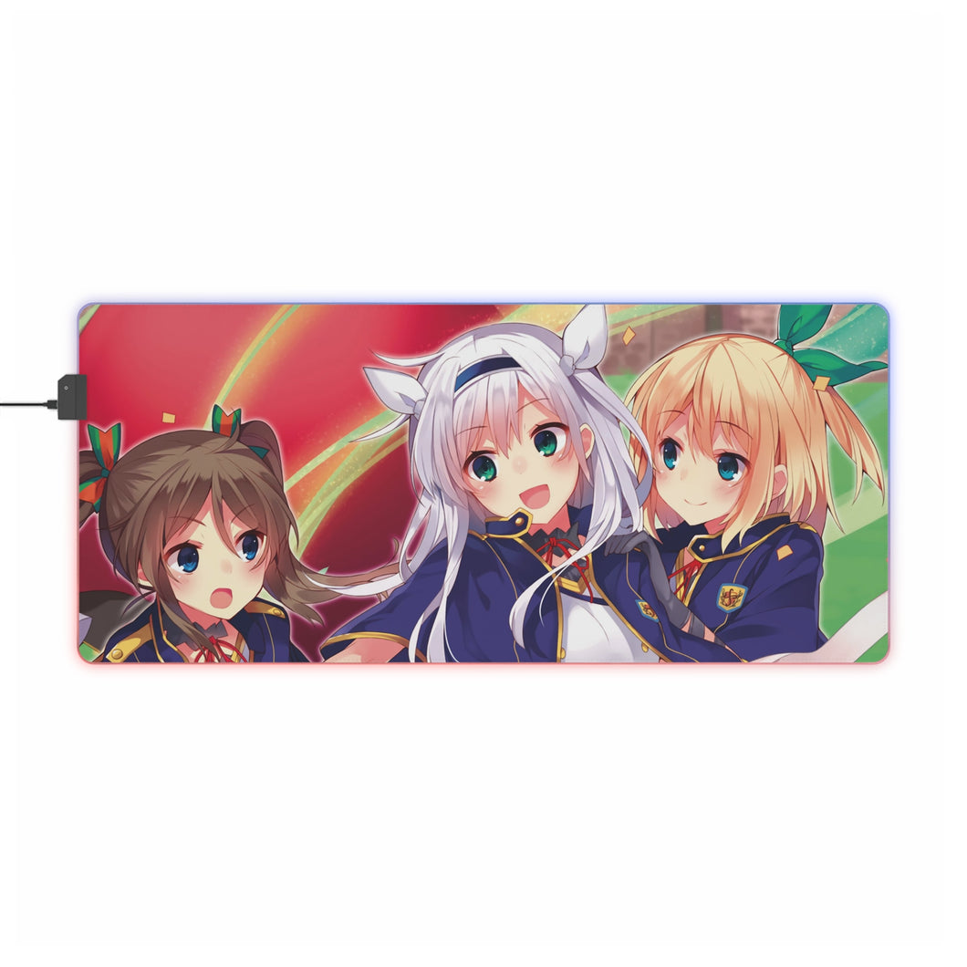 Rokudenashi Majutsu Koushi To Akashic Records Sixtine Fibel, Rumia Tingel RGB LED Tapis de souris (Tapis de bureau)