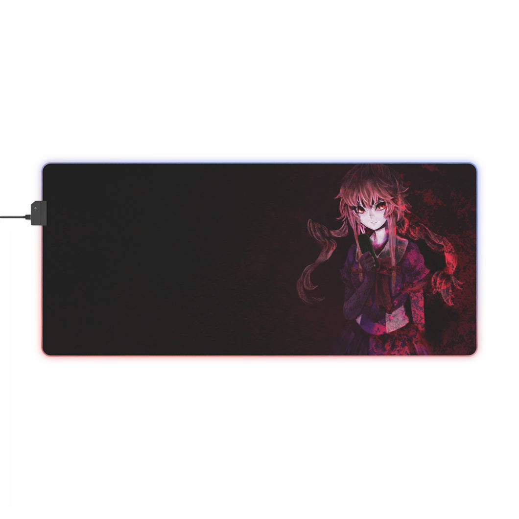 Tapis de souris LED RVB Mirai Nikki Yuno Gasai (tapis de bureau)