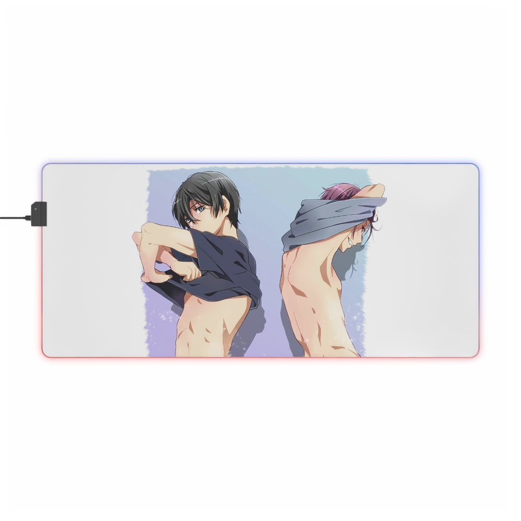 Free! Rin Matsuoka, Haruka Nanase RGB LED Mouse Pad (Desk Mat)