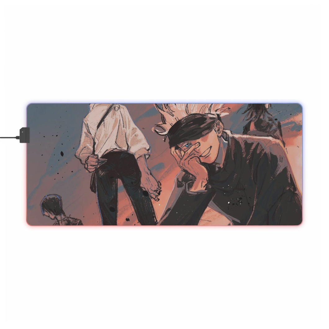 Tapis de souris LED RVB Jujutsu Kaisen (tapis de bureau)