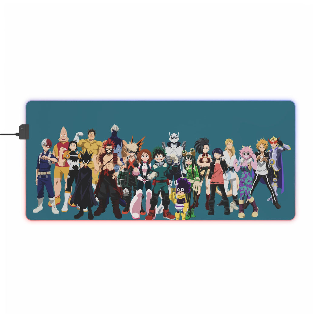 My Hero Academia Izuku Midoriya, Katsuki Bakugou, Tenya Iida, Tsuyu Asui RGB LED Mouse Pad (Desk Mat)