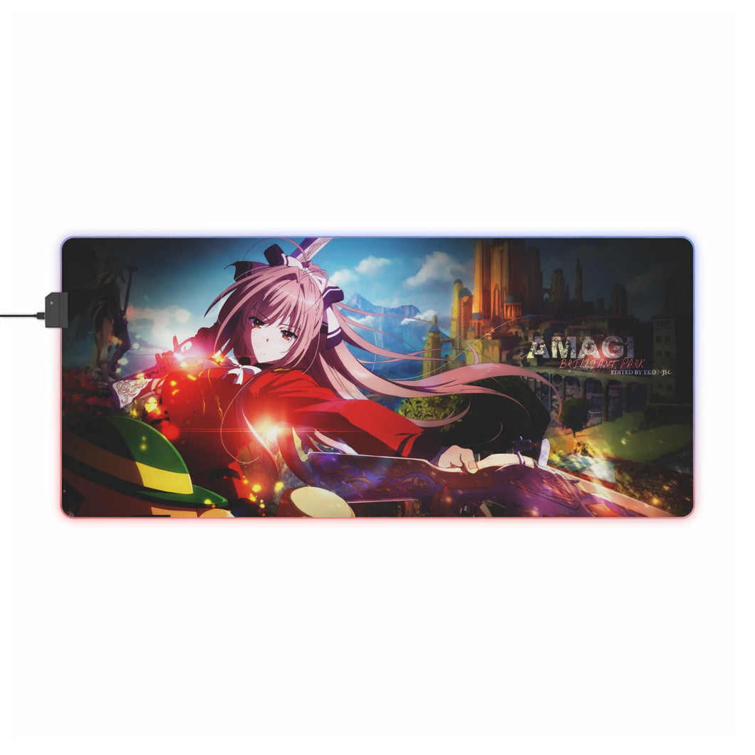 Amagi Brilliant Park Isuzu Sento, Moffle RGB LED Mouse Pad (Desk Mat)