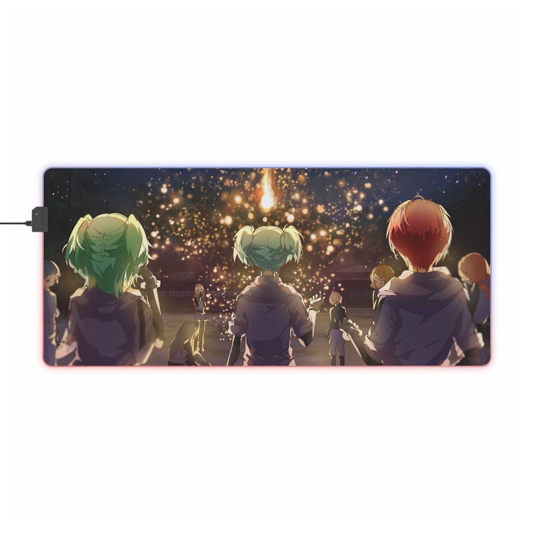 Tapis de souris LED RGB Assassination Classroom Karma Akabane, Nagisa Shiota, Kaede Kayano, Rio Nakamura (tapis de bureau)