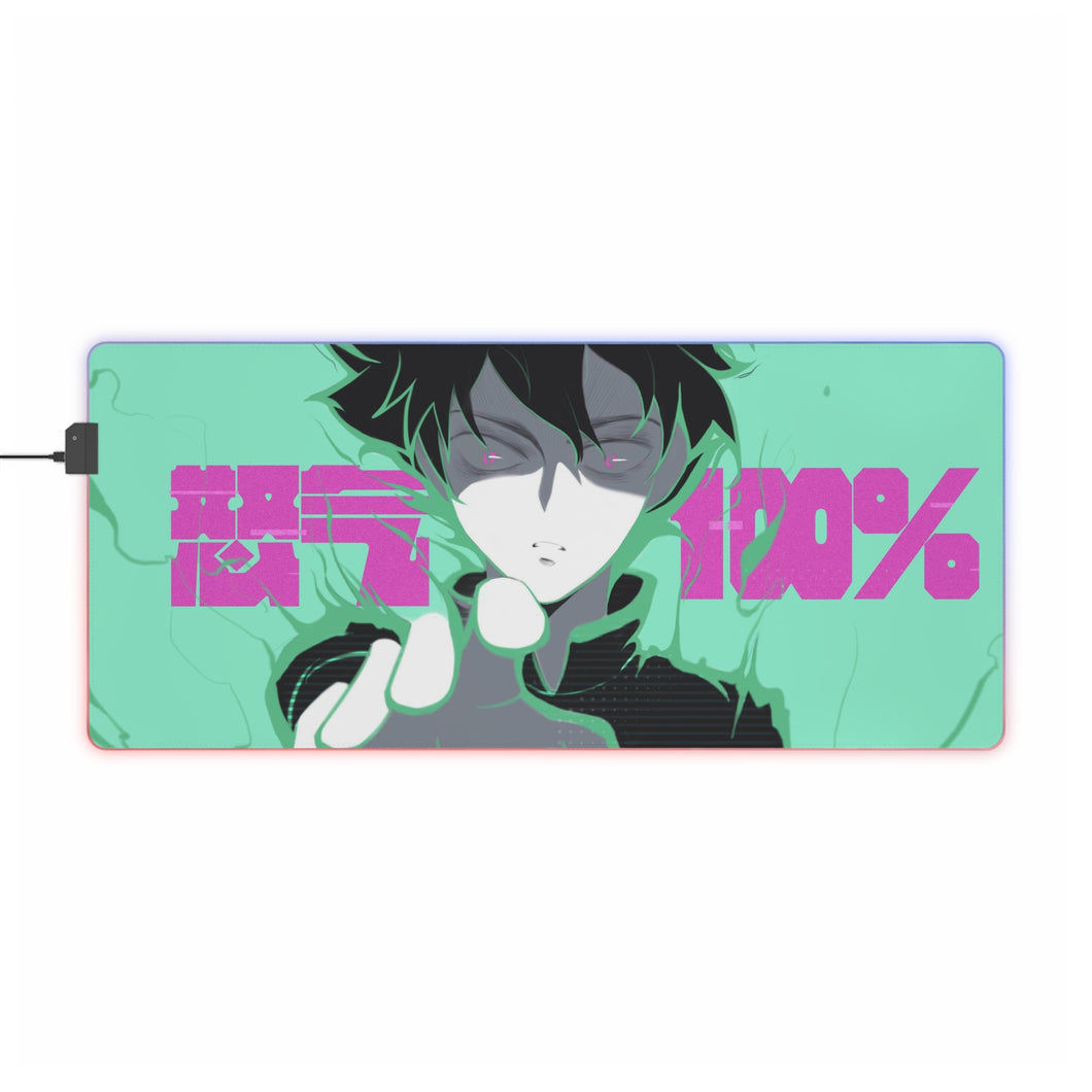 Tapis de souris LED RGB Mob Psycho 100 Shigeo Kageyama (tapis de bureau)