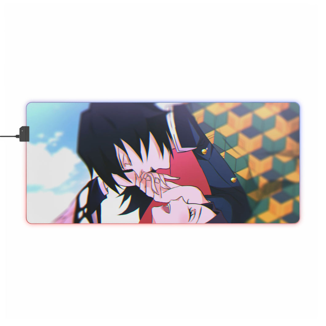 Tapis de souris LED RGB Demon Slayer : Kimetsu No Yaiba (tapis de bureau)