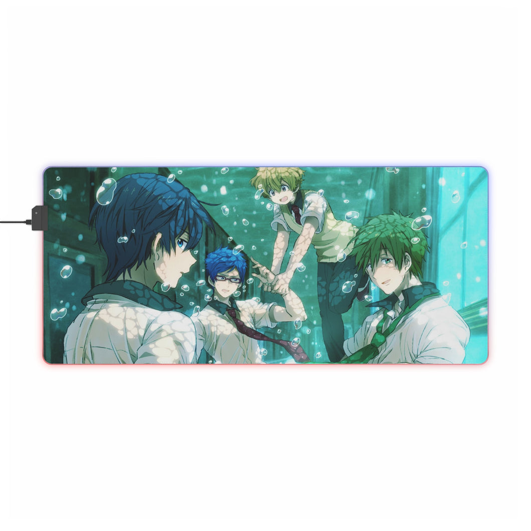 Free! Makoto Tachibana, Haruka Nanase, Nagisa Hazuki RGB LED Mouse Pad (Desk Mat)