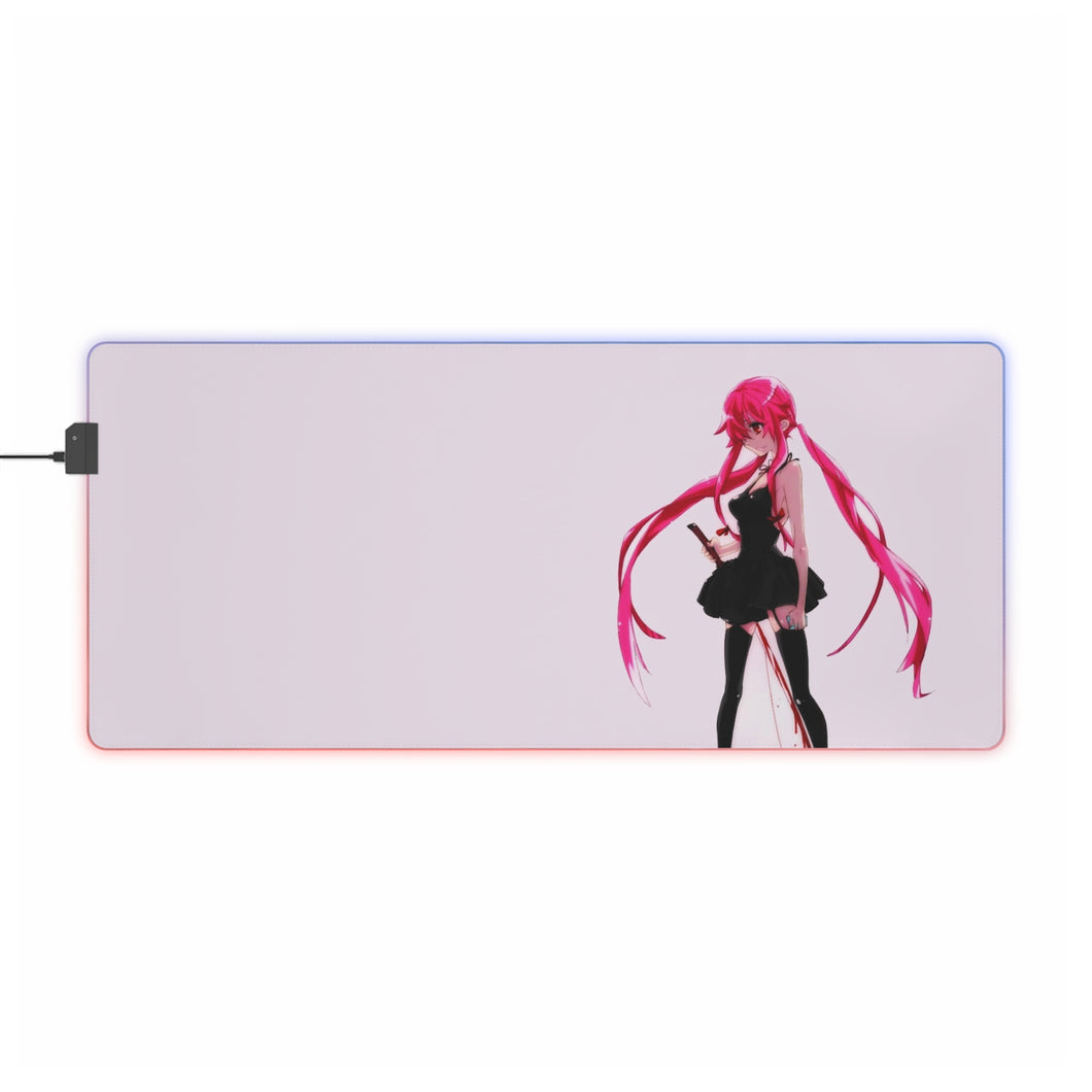 Tapis de souris LED RVB Mirai Nikki Yuno Gasai (tapis de bureau)