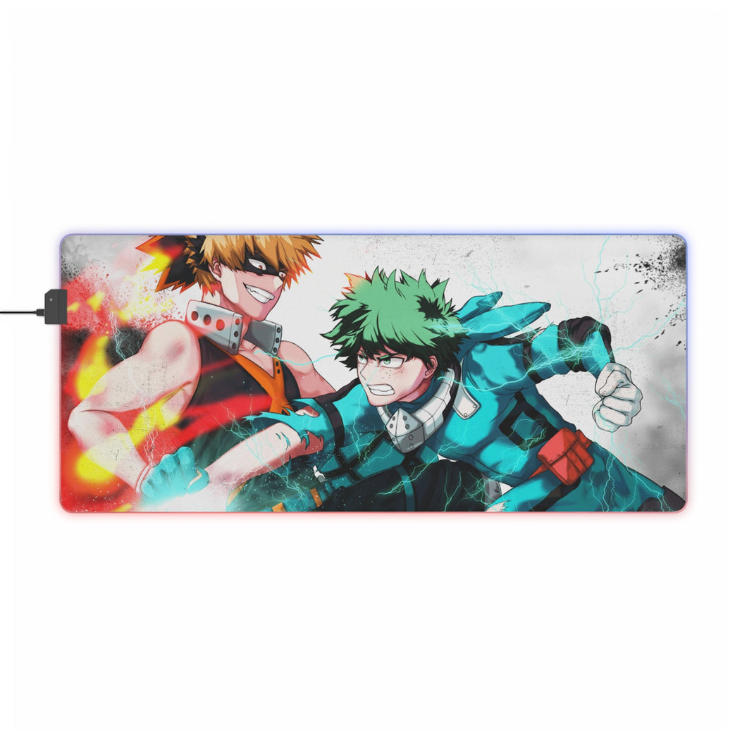 My Hero Academia Izuku Midoriya, Katsuki Bakugou RGB LED Mouse Pad (Desk Mat)