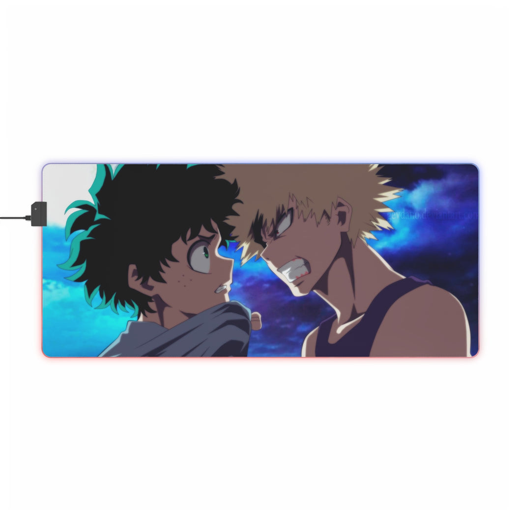 My Hero Academia Izuku Midoriya, Katsuki Bakugou RGB LED Mouse Pad (Desk Mat)