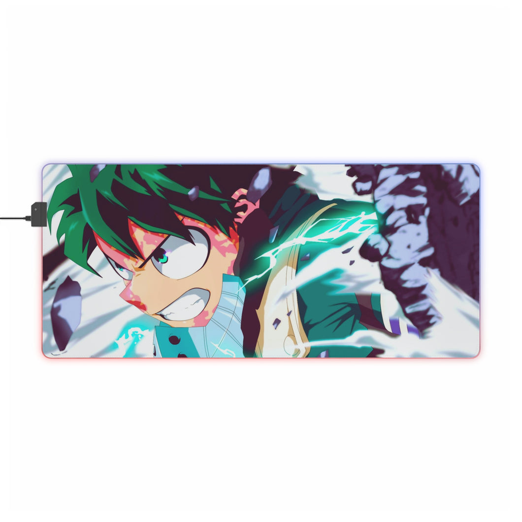 Tapis de souris LED RVB My Hero Academia Izuku Midoriya (tapis de bureau)