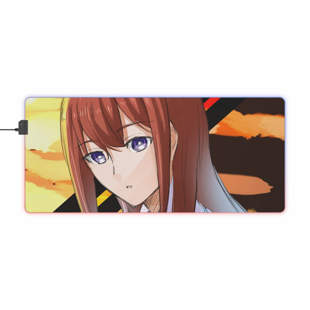 Steins;Gate Kurisu Makise Tapis de souris LED RVB (tapis de bureau)