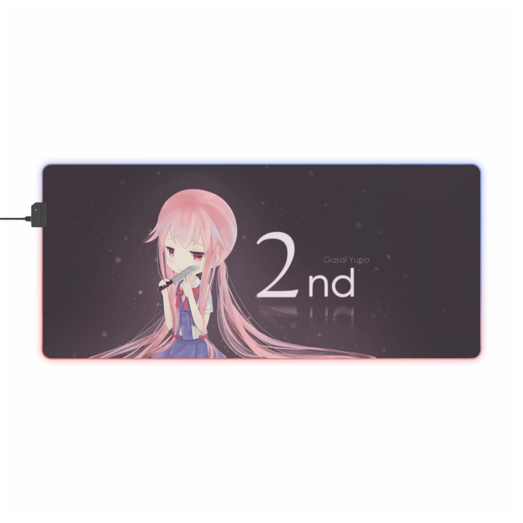 Tapis de souris LED RVB Mirai Nikki Yuno Gasai (tapis de bureau)