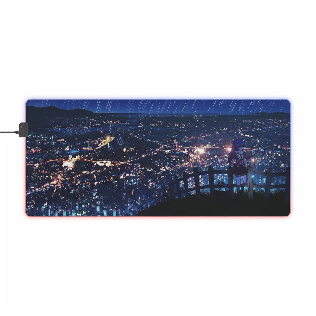 Tapis de souris LED RVB Nao Tomori City The Back (tapis de bureau)