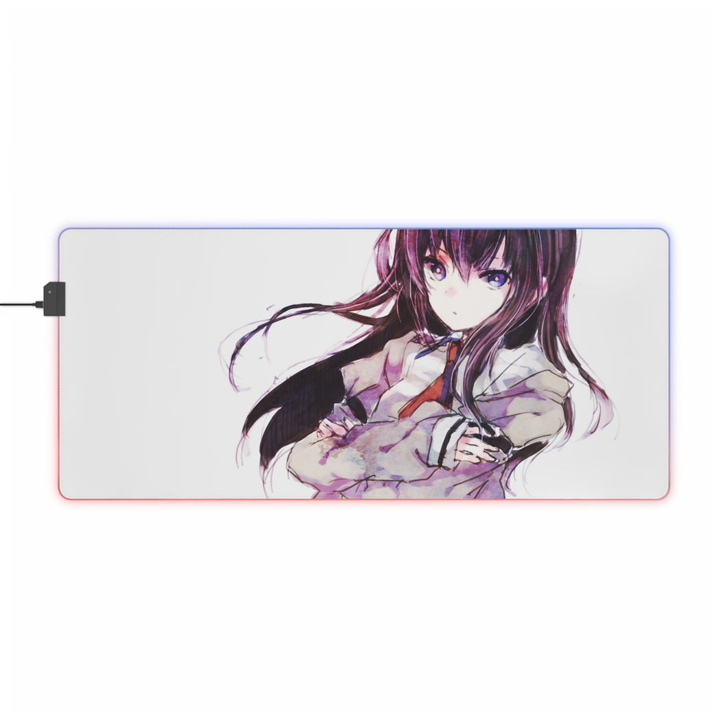 Makise Kurisu RGB LED Mouse Pad (Desk Mat)