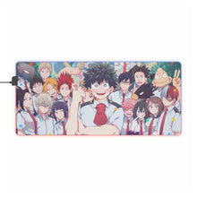 Cargar imagen en el visor de la galería, My Hero Academia Izuku Midoriya, Katsuki Bakugou, Tenya Iida, Tsuyu Asui RGB LED Mouse Pad (Desk Mat)
