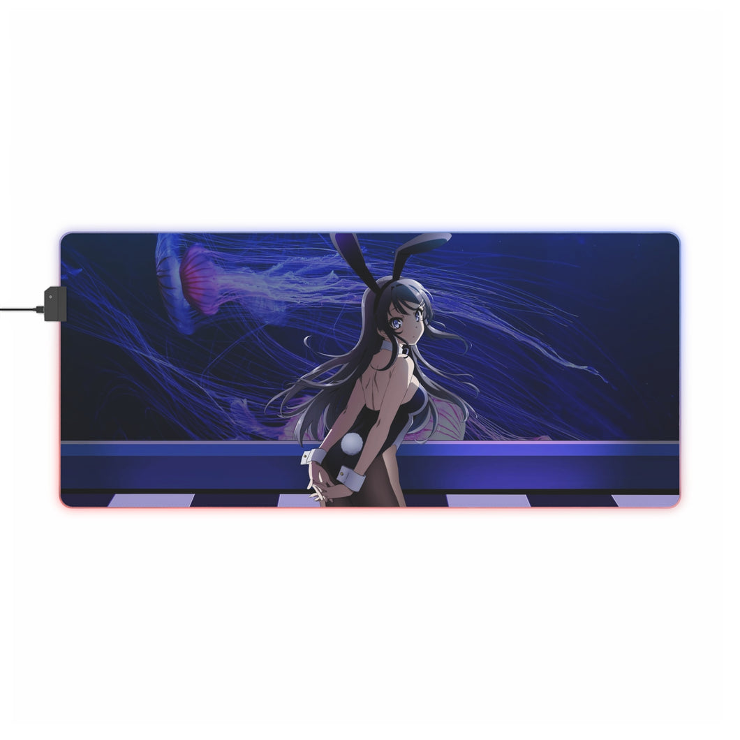 Tapis de souris LED RGB Bunny Girl (tapis de bureau)