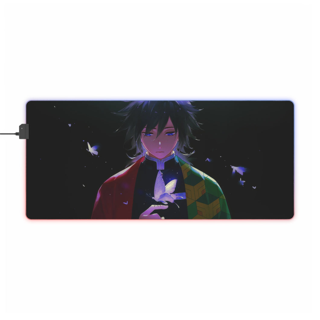 Tapis de souris LED RVB Giyuu Tomioka (tapis de bureau)