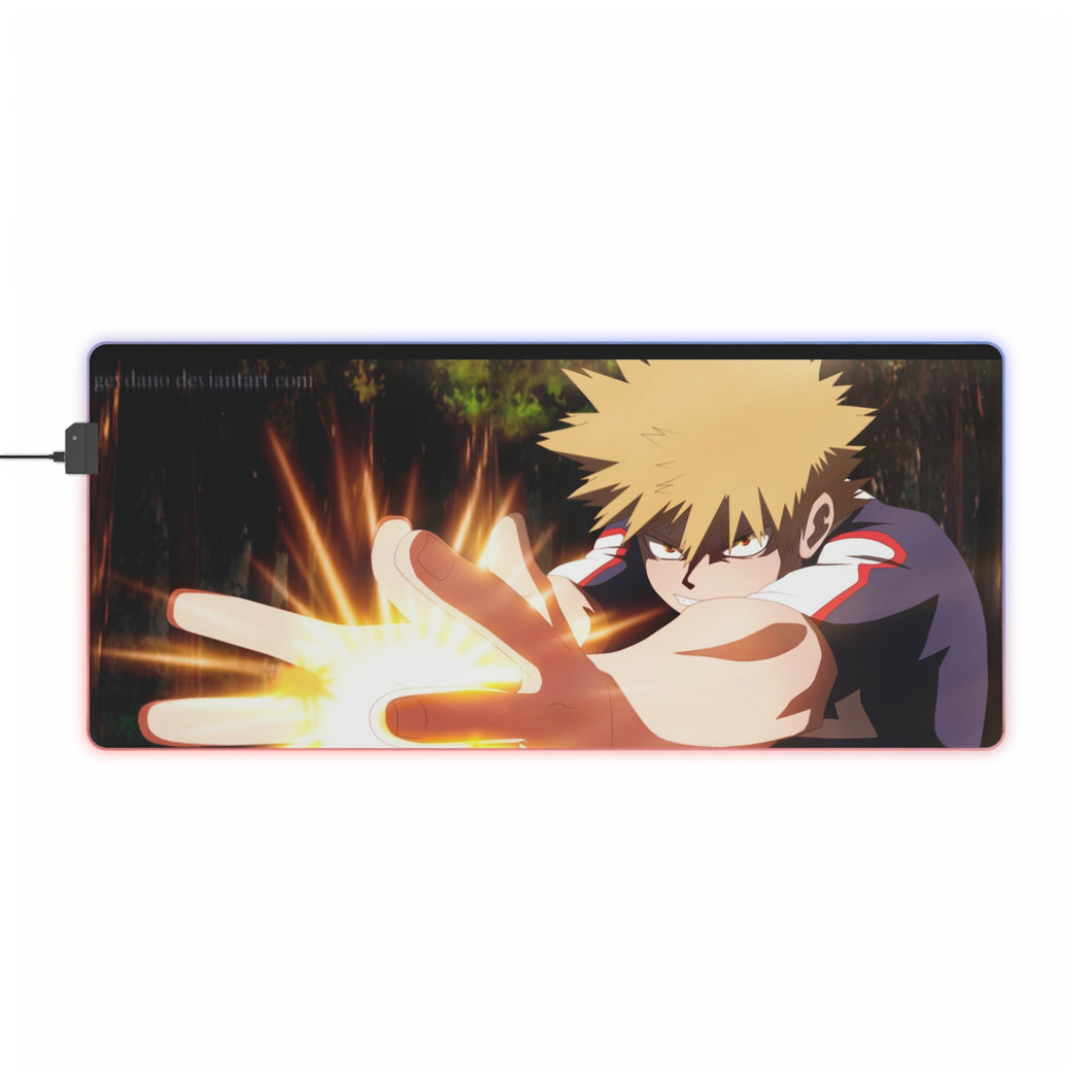 Alfombrilla de ratón (alfombrilla de escritorio) RGB LED My Hero Academia Katsuki Bakugou