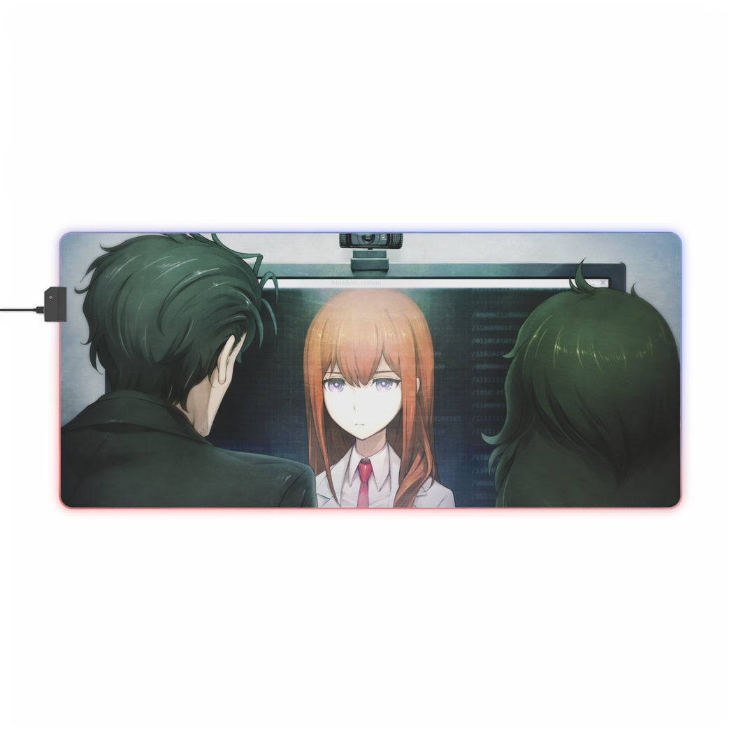 Tapis de souris LED RVB Anime Steins;Gate 0 (tapis de bureau)