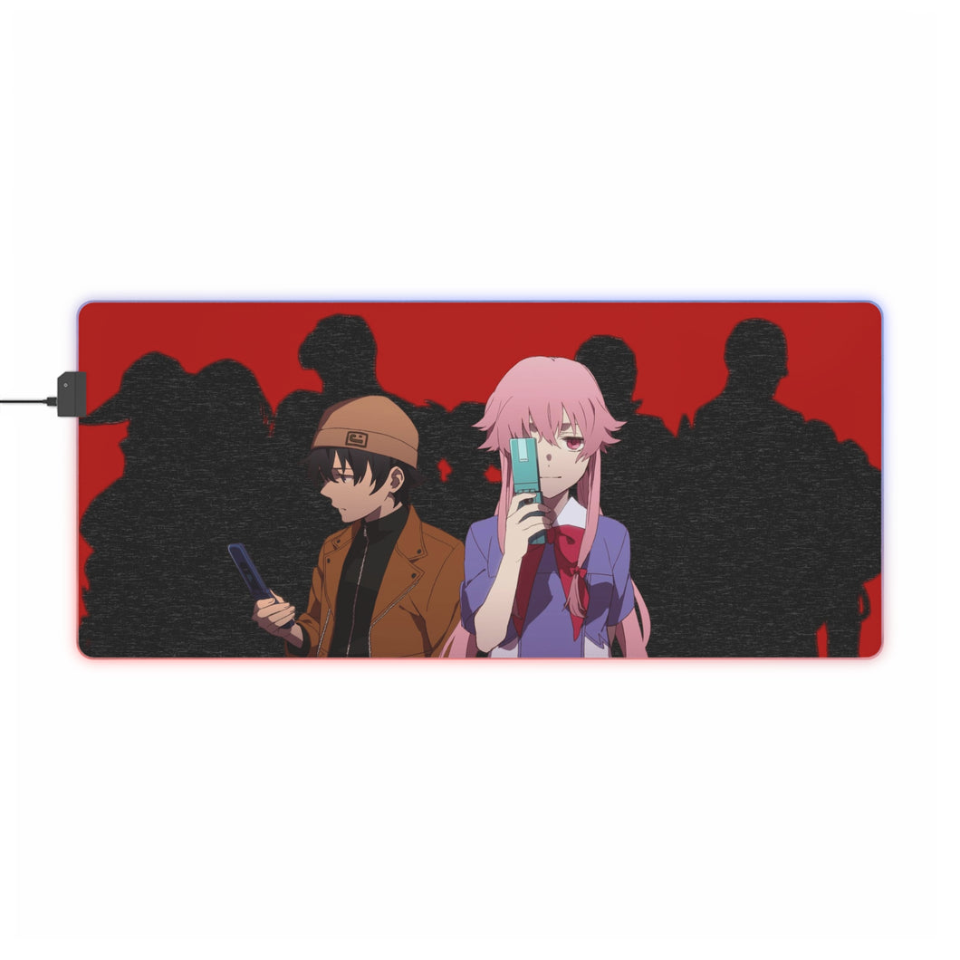 Tapis de souris LED RVB Mirai Nikki (tapis de bureau)