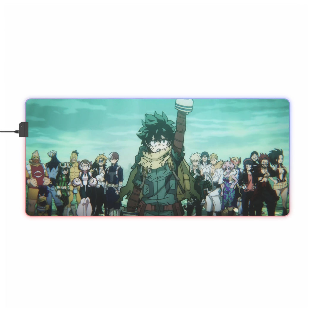 Tapis de souris LED RVB My Hero Academia (tapis de bureau)