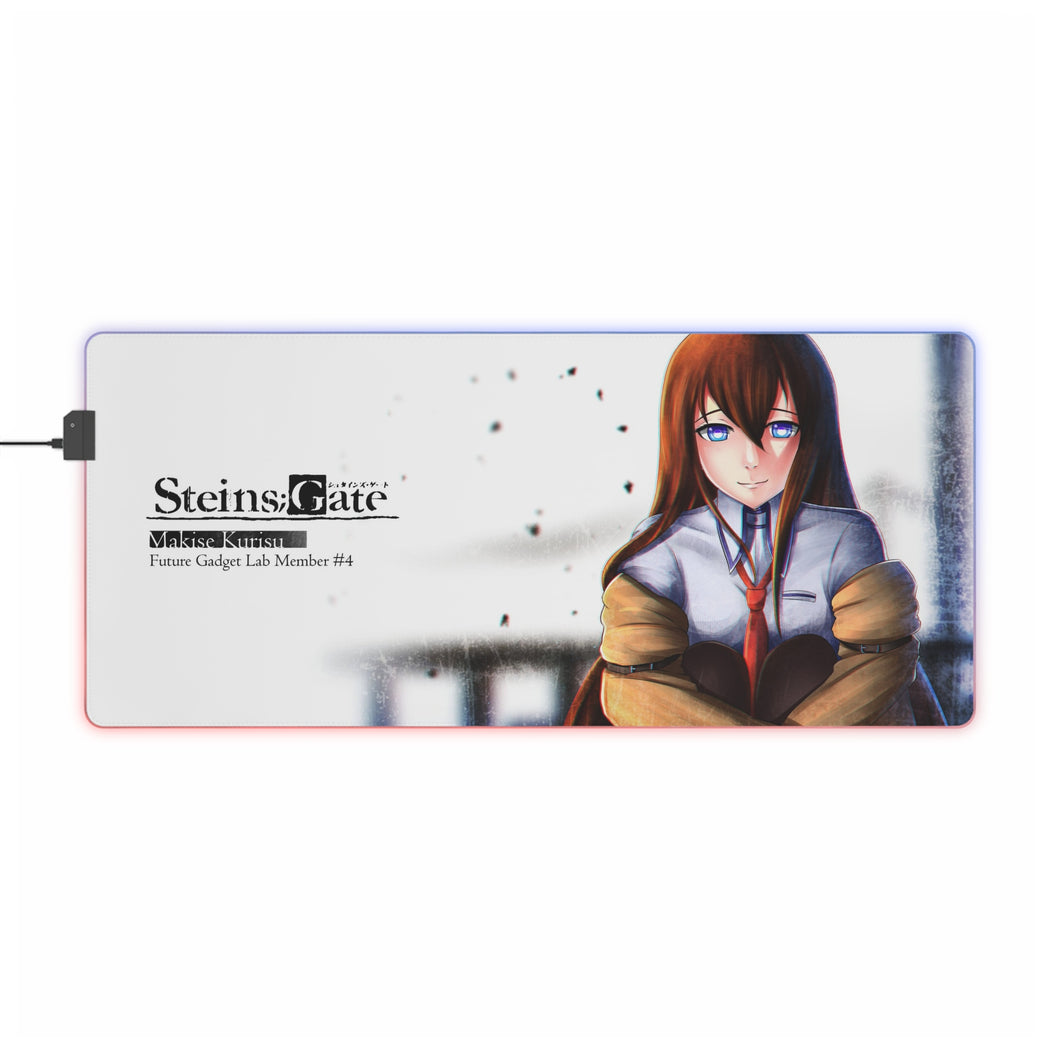 Steins;Gate Kurisu Makise Tapis de souris LED RVB (tapis de bureau)